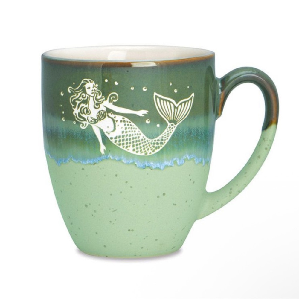 Cape Shores NWT Blue Green Mermaid Etched Mug